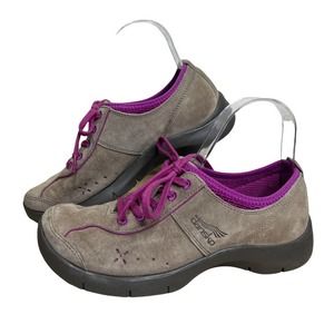 Dansko Elise Taupe Purple Suede Leather Oxford Sneaker Women’s Size 6